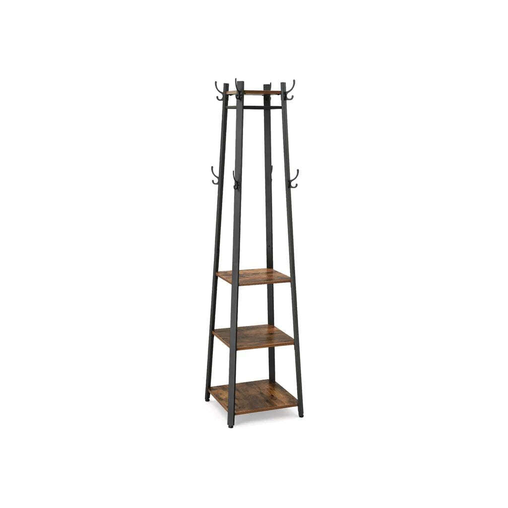 VASAGLE Coat Rack with 3 Shelves - Cosy Abode