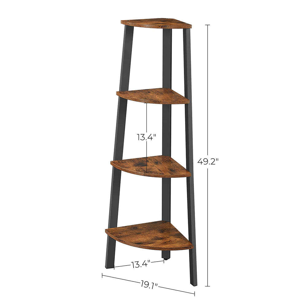 VASAGLE 4 Tier Corner Shelf - Cosy Abode
