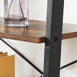 VASAGLE 5 Tiers A-shaped Ladder Storage Shelf Rustic Brown - Cosy Abode