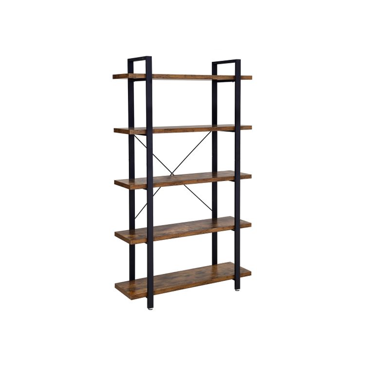 VASAGLE 5-Tier Industrial Grade Stable Bookcase - Cosy Abode