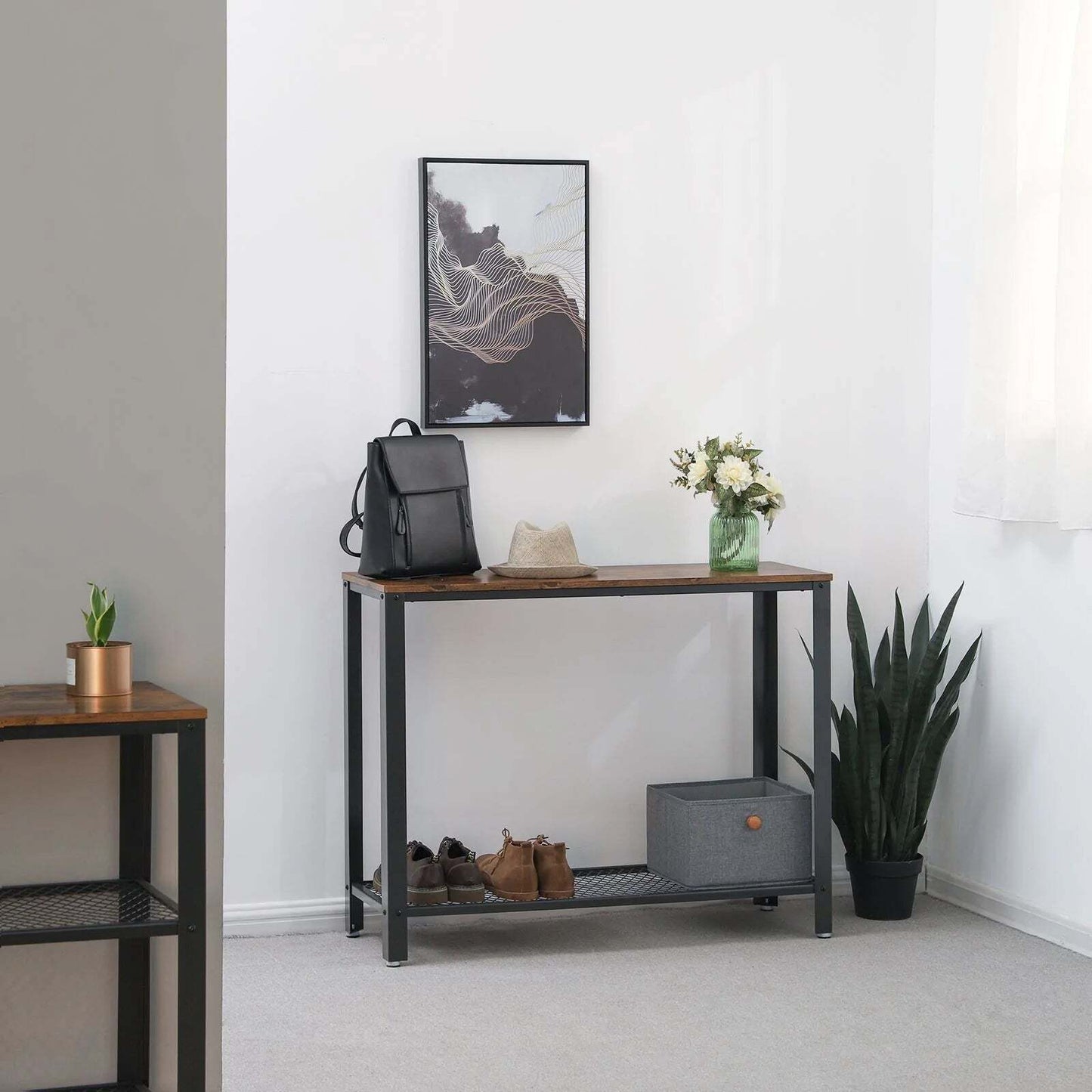 VASAGLE Console Table with Mesh Shelf - Cosy Abode