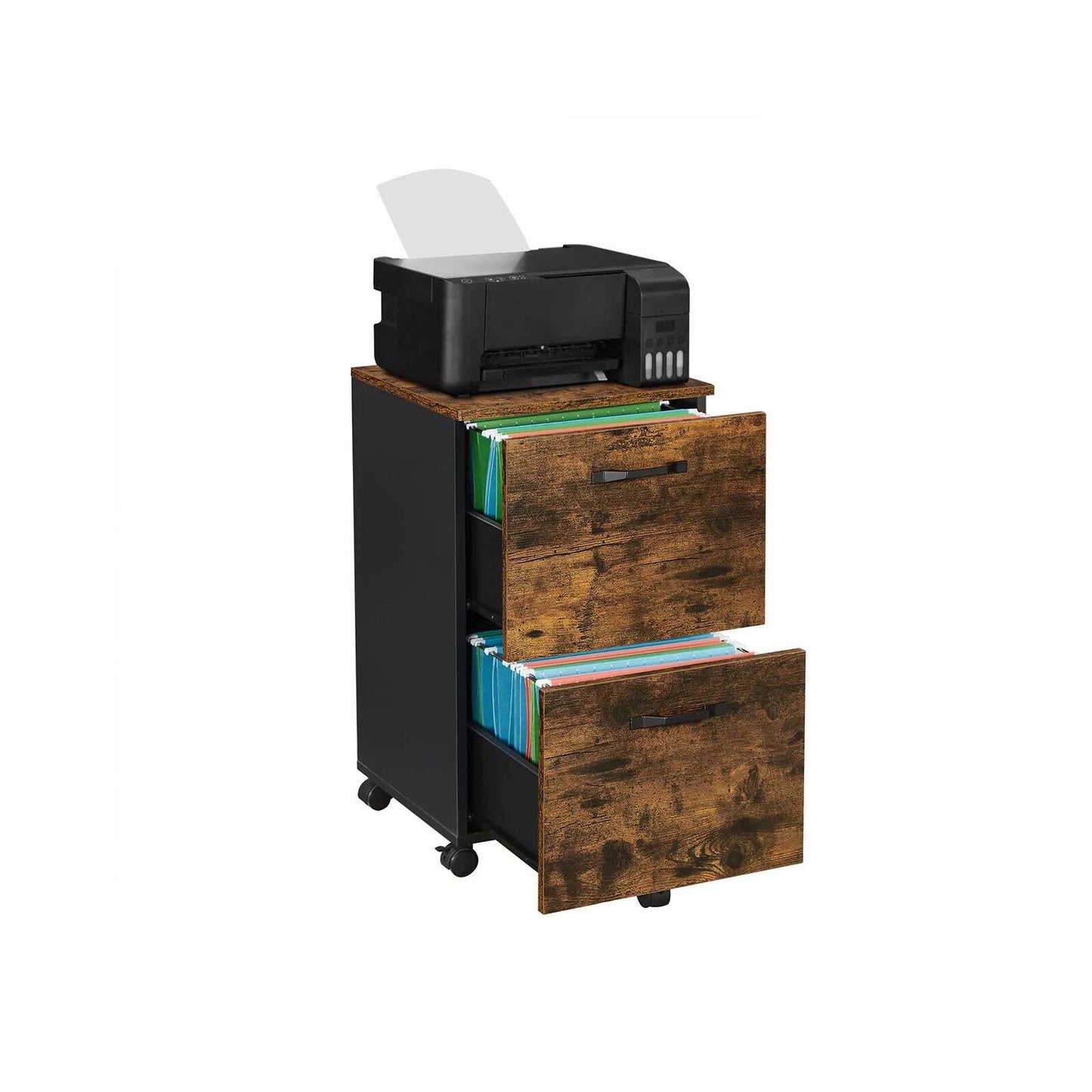 VASAGLE 2 Drawer File Cabinet with Wheels - Cosy Abode
