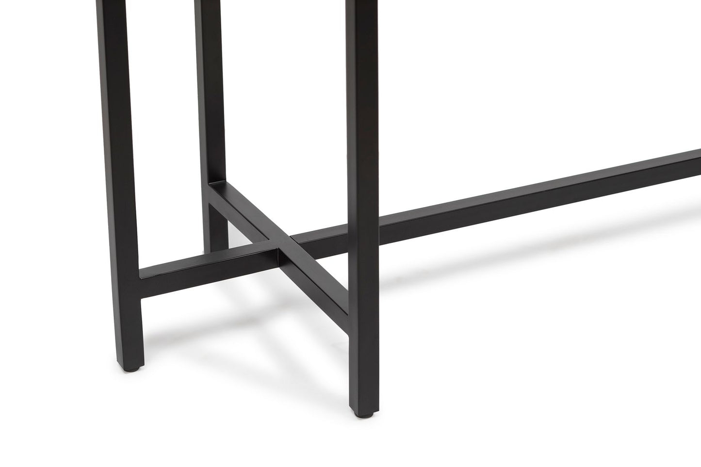 Narrow Golden Black Hallway Console Table with Textured Top - Cosy Abode