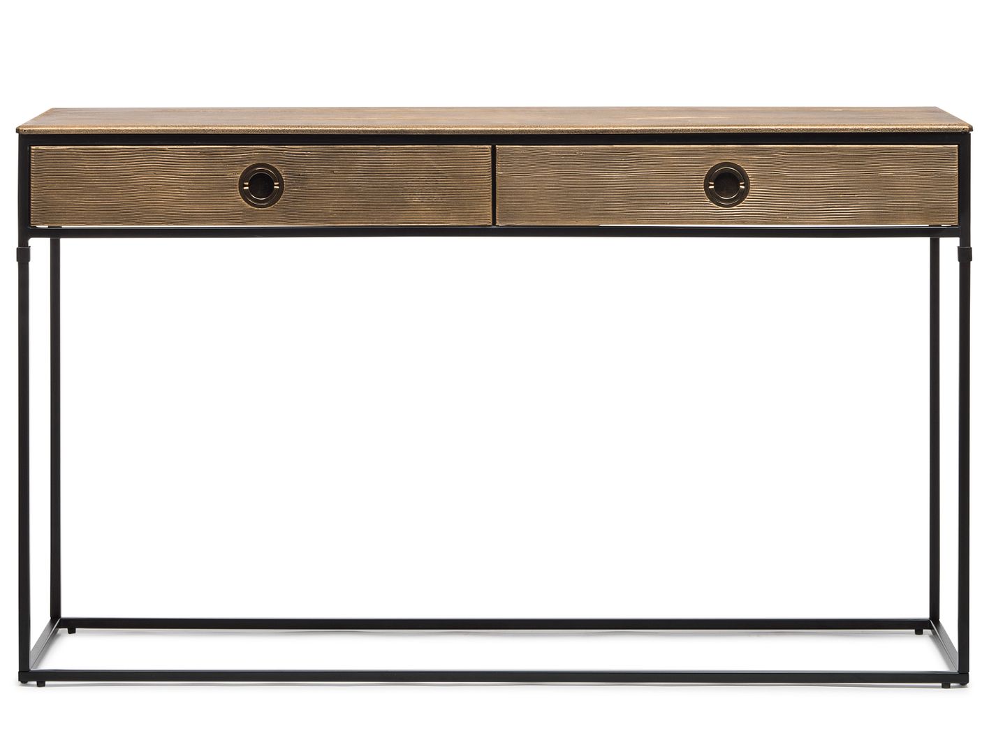 Contemporary Golden Black Hallway Console Table with Drawers - Cosy Abode