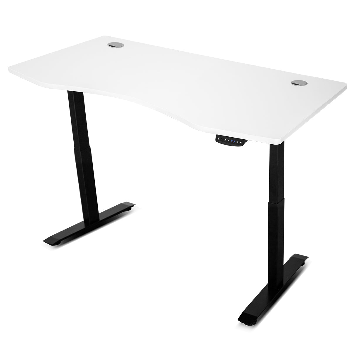 Lifespan Fitness WalkingPad M2 Treadmill with ErgoDesk Automatic White Standing Desk 1500mm + Cable Management Tray - Cosy Abode