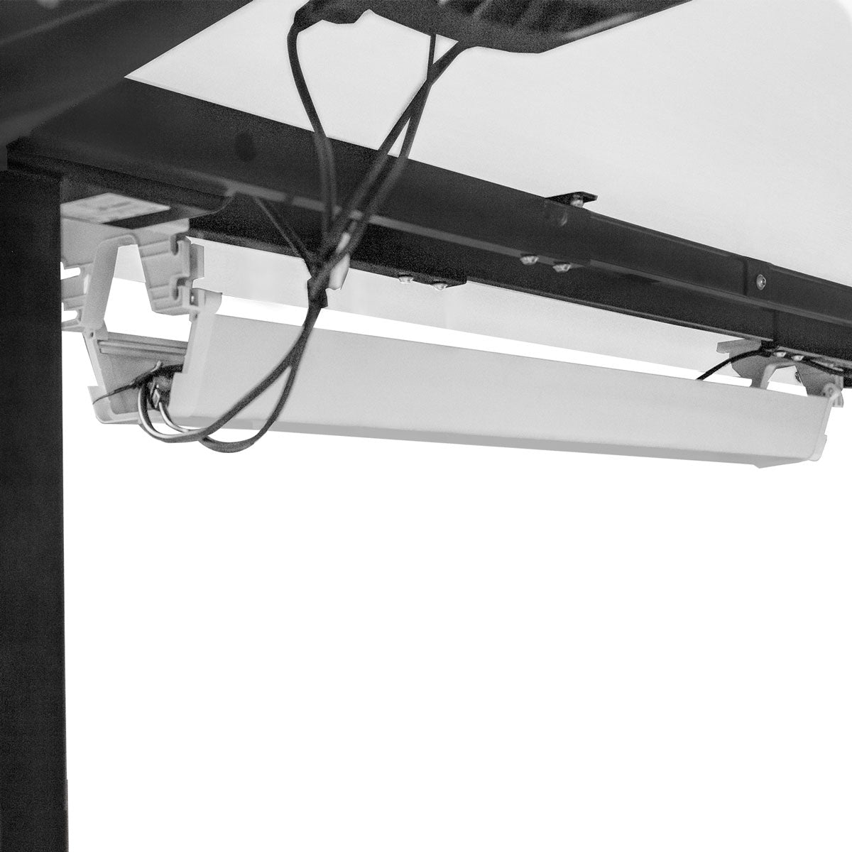 Lifespan Fitness WalkingPad M2 Treadmill with ErgoDesk Automatic White Standing Desk 1800mm + Cable Management Tray - Cosy Abode
