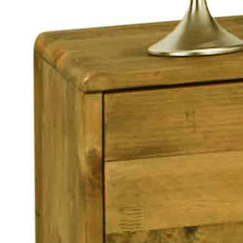 Bedside Table 2 drawers Night Stand Solid Wood Storage Light Brown Colour - Cosy Abode