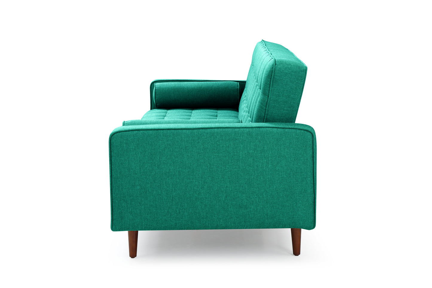 Sofa Bed 3 Seater Button Tufted Lounge Set for Living Room Couch in Velvet Green Colour - Cosy Abode