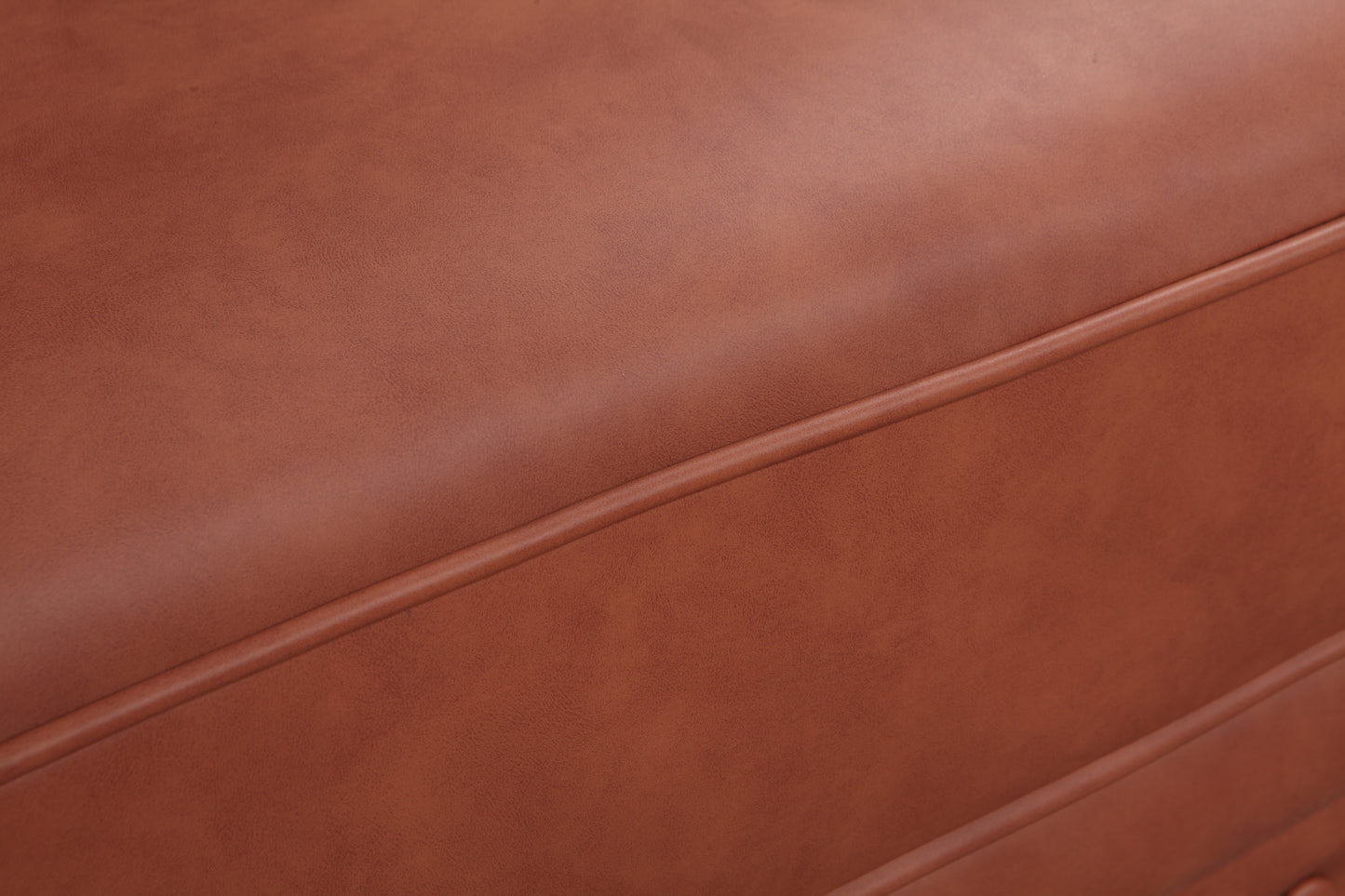 Single Seater Brown Sofa Armchair for Lounge Chesterfireld Style Button Tufted in Faux Leather - Cosy Abode