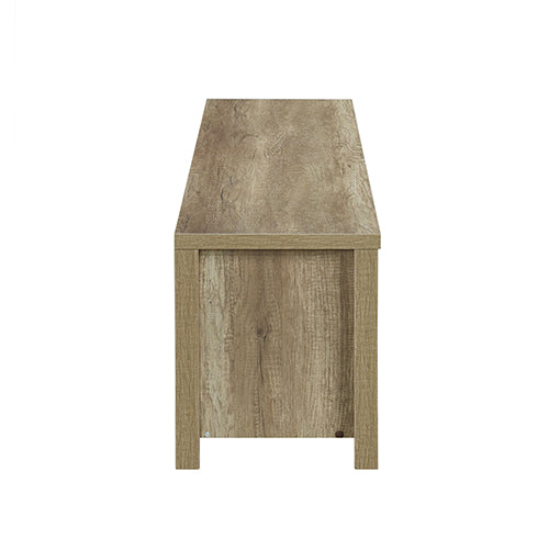 TV Cabinet 3 Storage Drawers with Shelf Natural Wood like MDF Entertainment Unit in Oak Colour - Cosy Abode