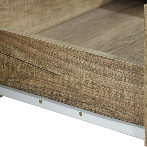 TV Cabinet 3 Storage Drawers with Shelf Natural Wood like MDF Entertainment Unit in Oak Colour - Cosy Abode