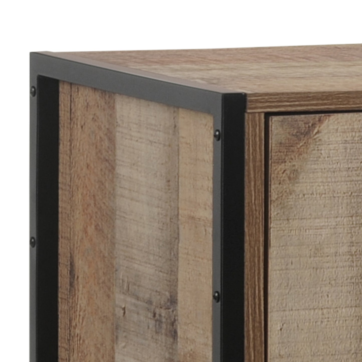 TV Cabinet with 2 Storage Drawers Cabinet Natural Wood Like Particle board Entertainment Unit in Oak colour - Cosy Abode