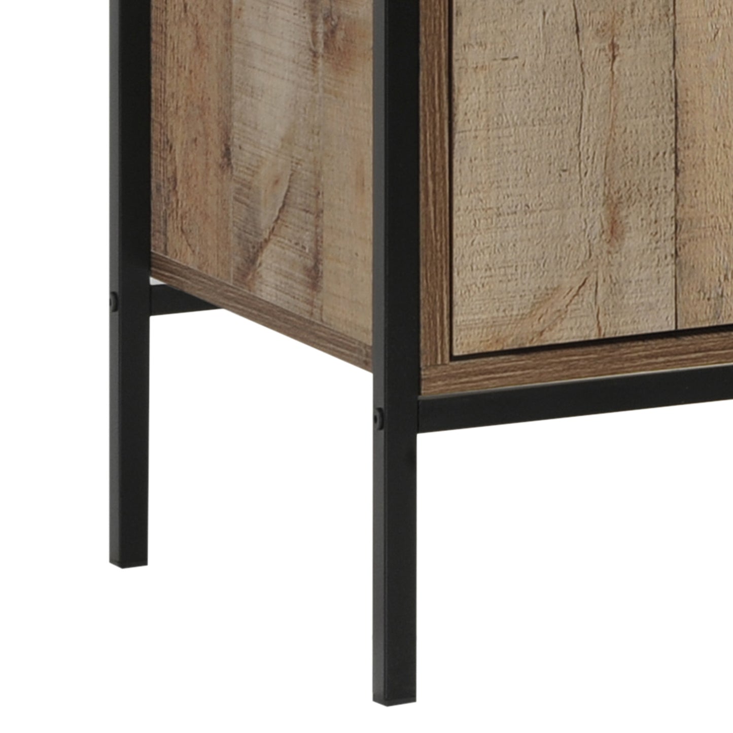 TV Cabinet with 2 Storage Drawers Cabinet Natural Wood Like Particle board Entertainment Unit in Oak colour - Cosy Abode