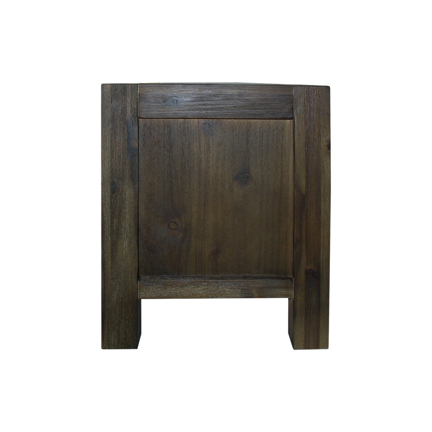 TV Cabinet with 3 Storage Drawers with Shelf Solid Acacia Wooden Frame Entertainment Unit in Chocolate Colour - Cosy Abode