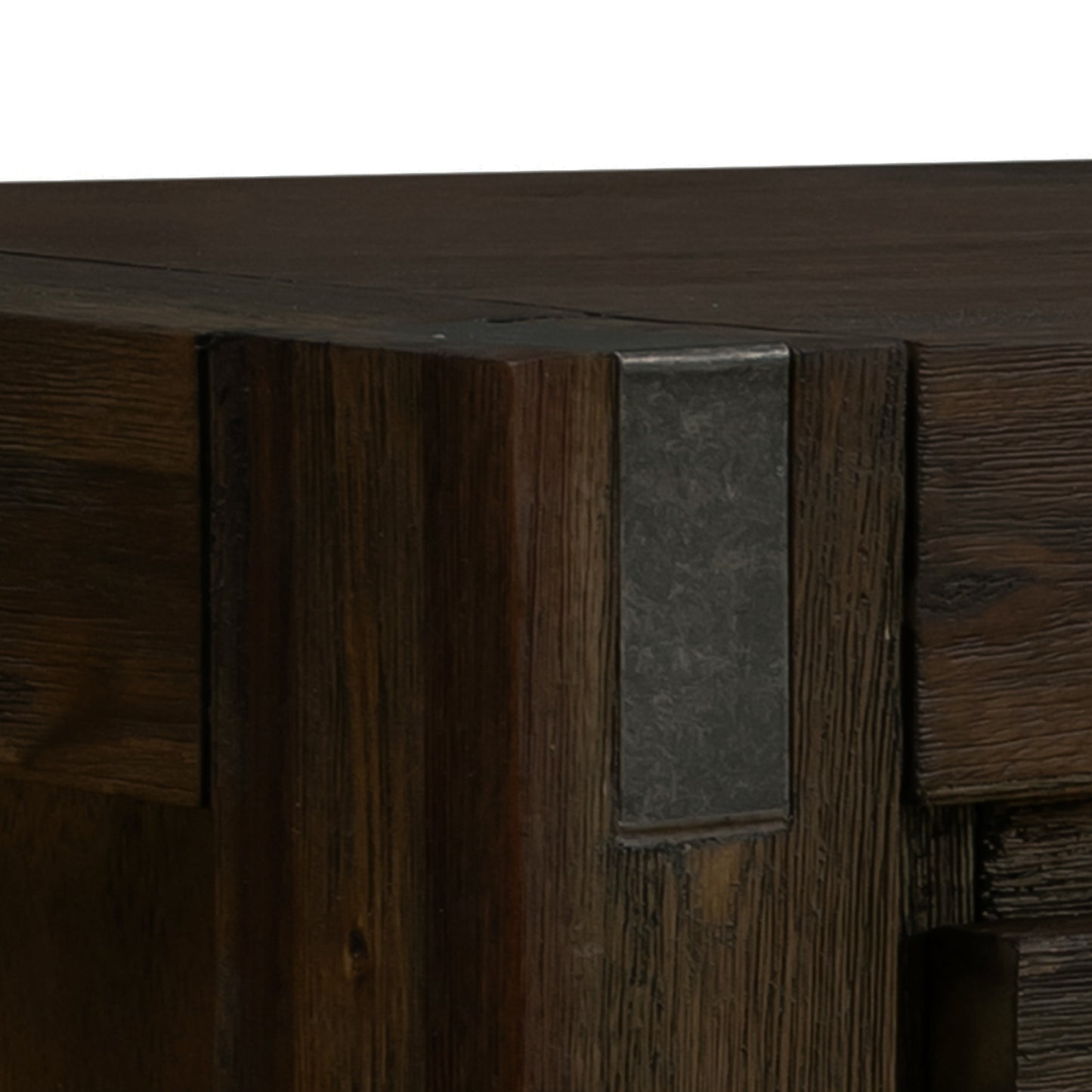 TV Cabinet with 3 Storage Drawers with Shelf Solid Acacia Wooden Frame Entertainment Unit in Chocolate Colour - Cosy Abode