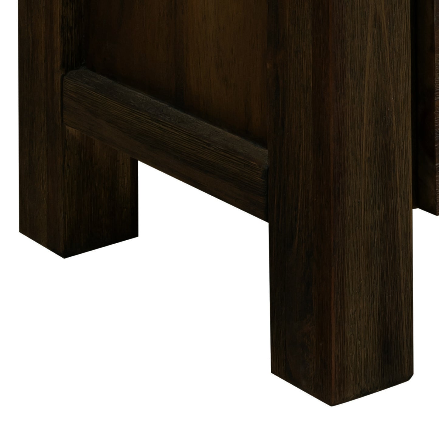 TV Cabinet with 3 Storage Drawers with Shelf Solid Acacia Wooden Frame Entertainment Unit in Chocolate Colour - Cosy Abode