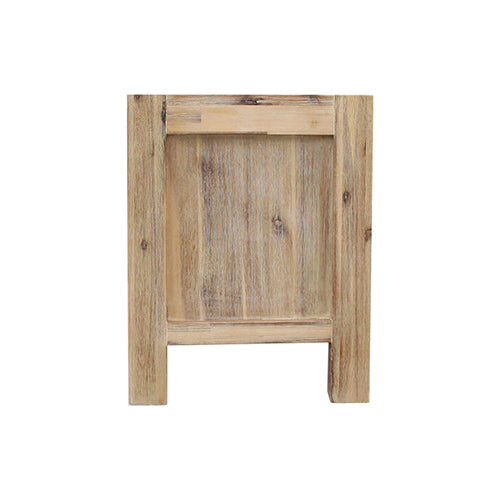 TV Cabinet with 3 Storage Drawers with Shelf Solid Acacia Wooden Frame Entertainment Unit in Oak Colour - Cosy Abode