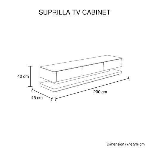 TV Cabinet with 3 Storage Drawers With High Glossy Assembled Entertainment Unit in Black colour - Cosy Abode