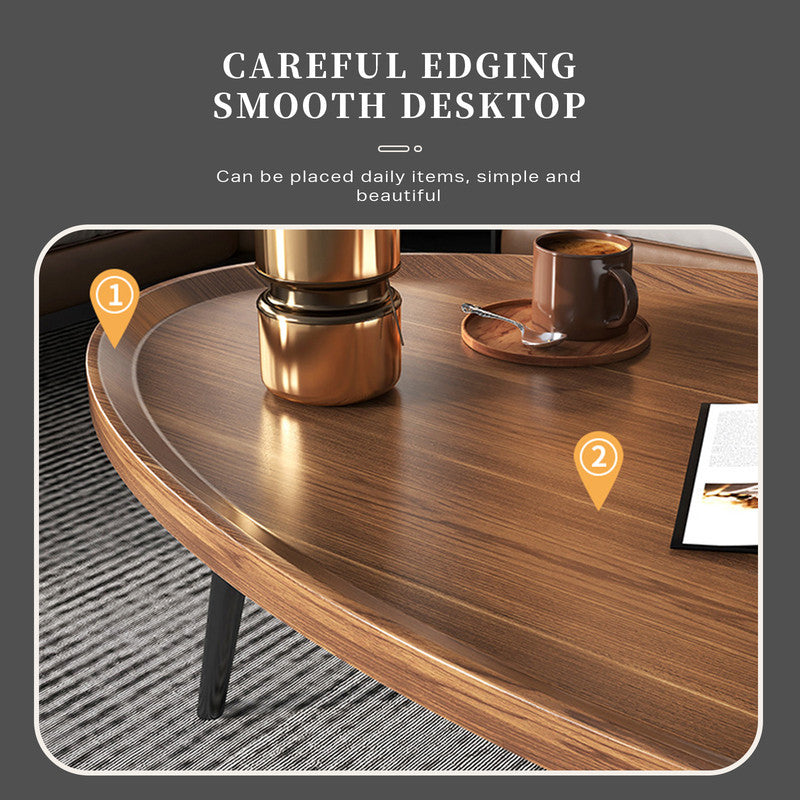 Coffee Table Living Room Accent Oval Table Contemporary Style Leisure Tea Table - Cosy Abode
