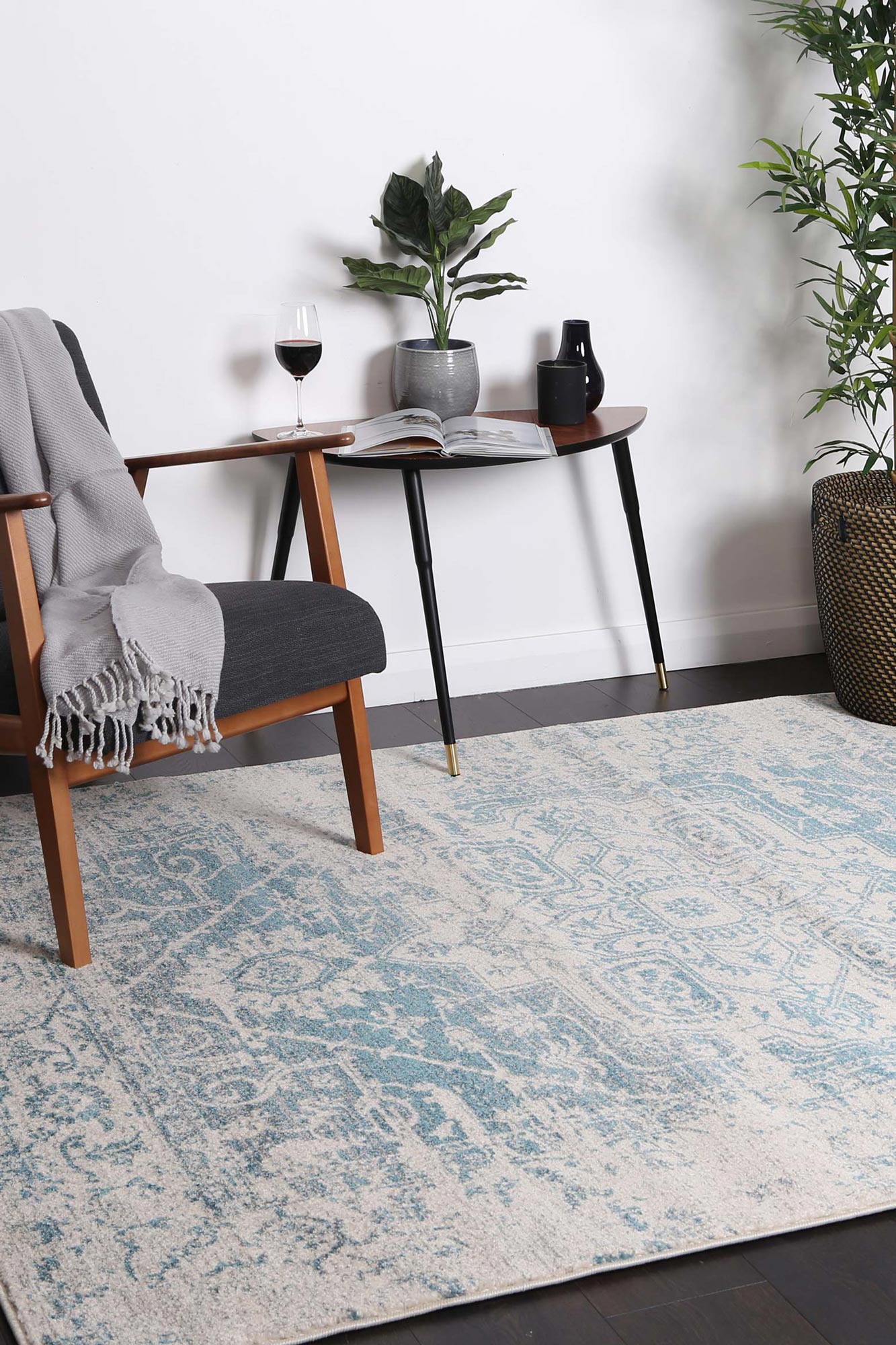 delicate-audrey-ivory-blue-rug 80x300 - Cosy Abode
