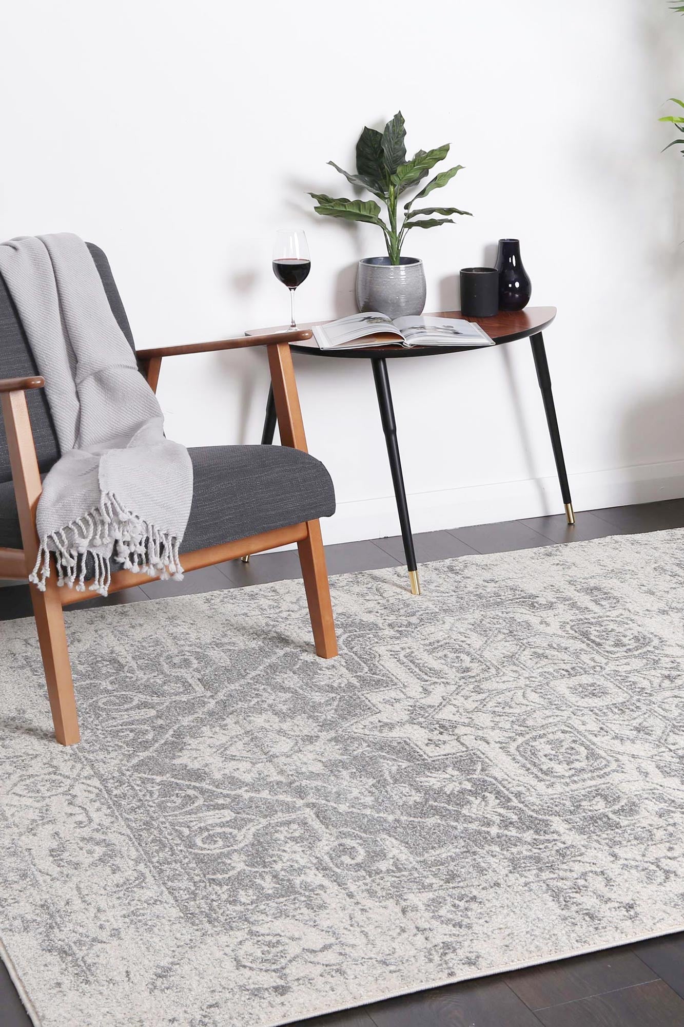delicate-audrey-ivory-grey-rug 80x300 - Cosy Abode
