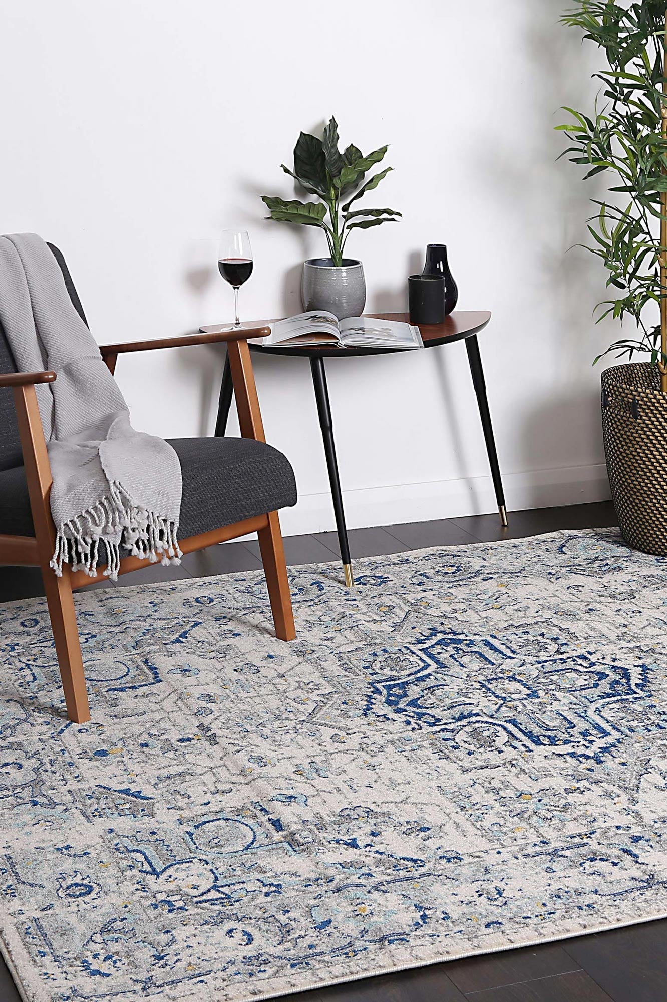 delicate-melissa-ivory-blue-rug 80x300 - Cosy Abode