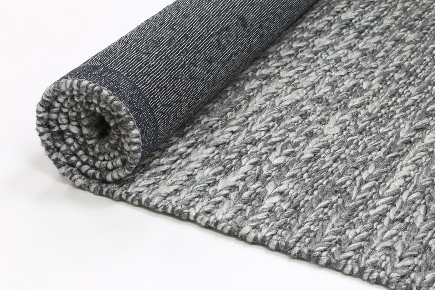 Harlow Cue Charcoal Wool Blend Rug 160x230 - Cosy Abode