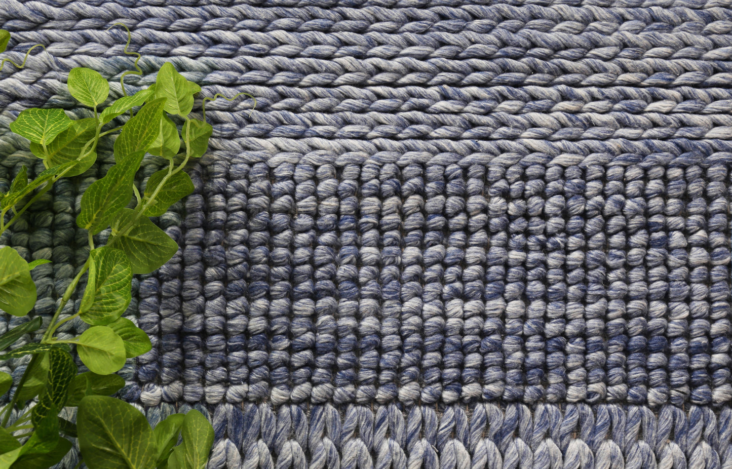 Harlow Grace Blue Wool Blend Rug 160x230 - Cosy Abode
