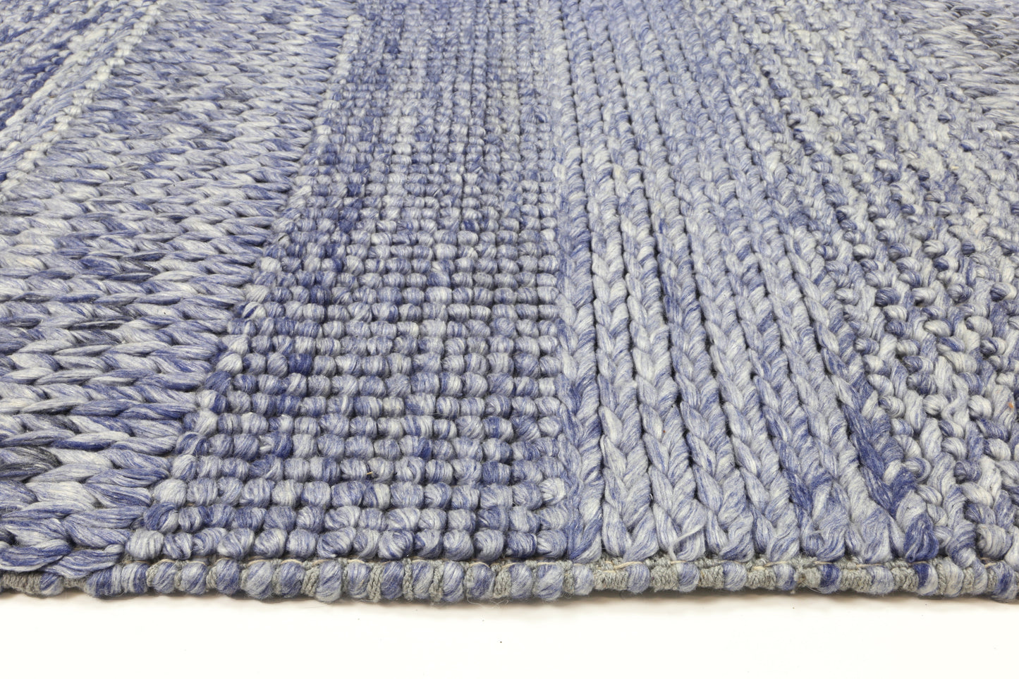 Harlow Grace Blue Wool Blend Rug 160x230 - Cosy Abode