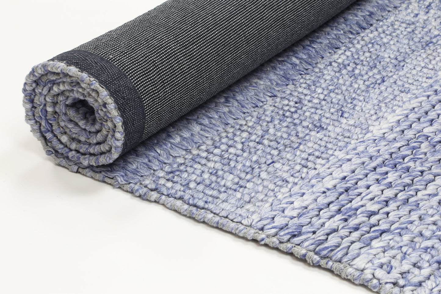 Harlow Grace Blue Wool Blend Rug 160x230 - Cosy Abode