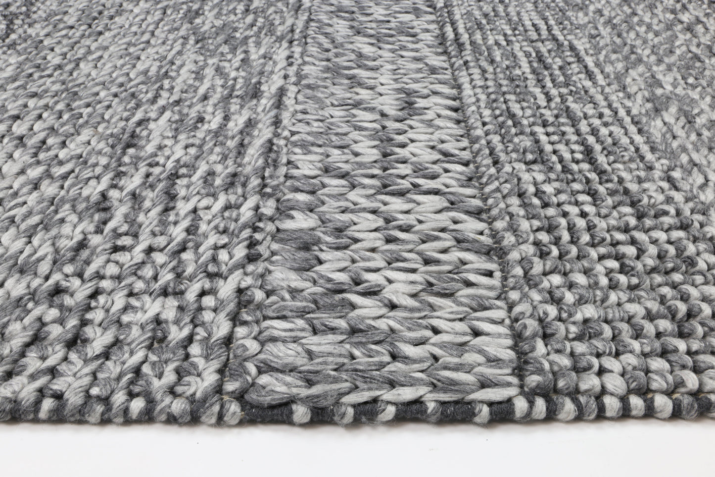 Harlow Grace Charcoal Wool Blend Rug 160x230 - Cosy Abode