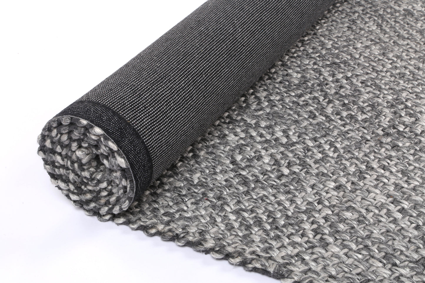 Harlow Chignon Charcoal Wool Blend Rug 200x290 - Cosy Abode