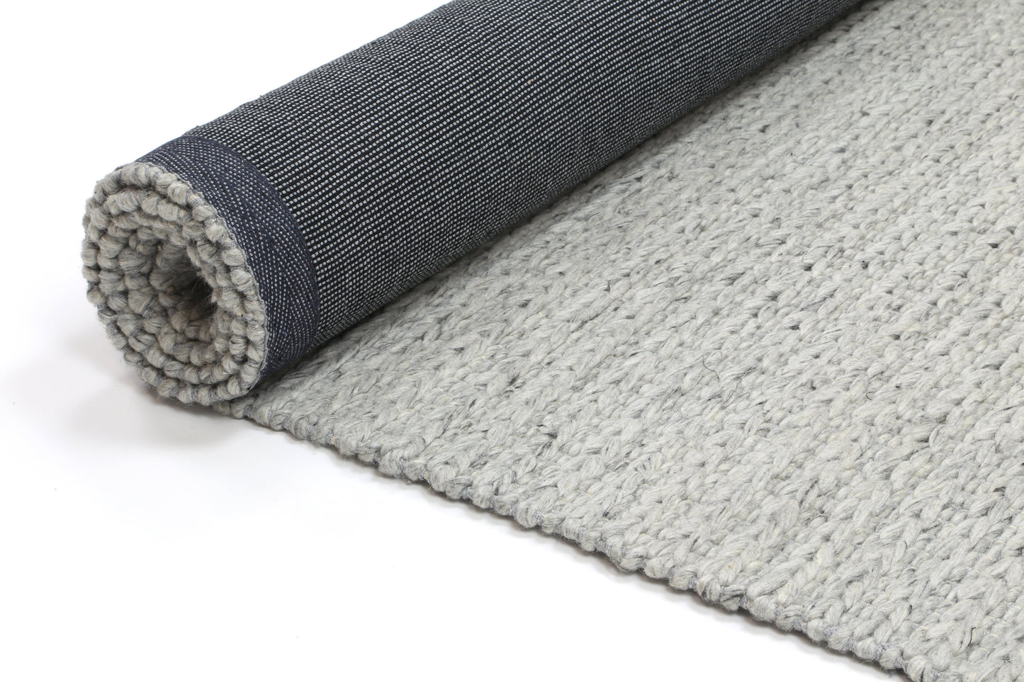 Harlow Cue Grey Wool Blend Rug 200x290 - Cosy Abode