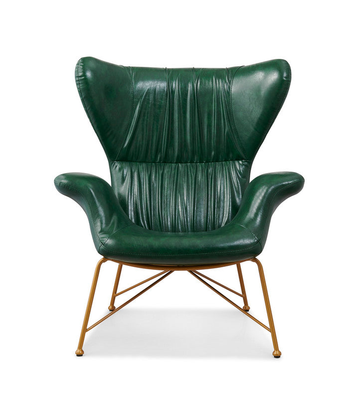 Vintage Butterfly Armchair with Gold Steel Legs Green - Cosy Abode