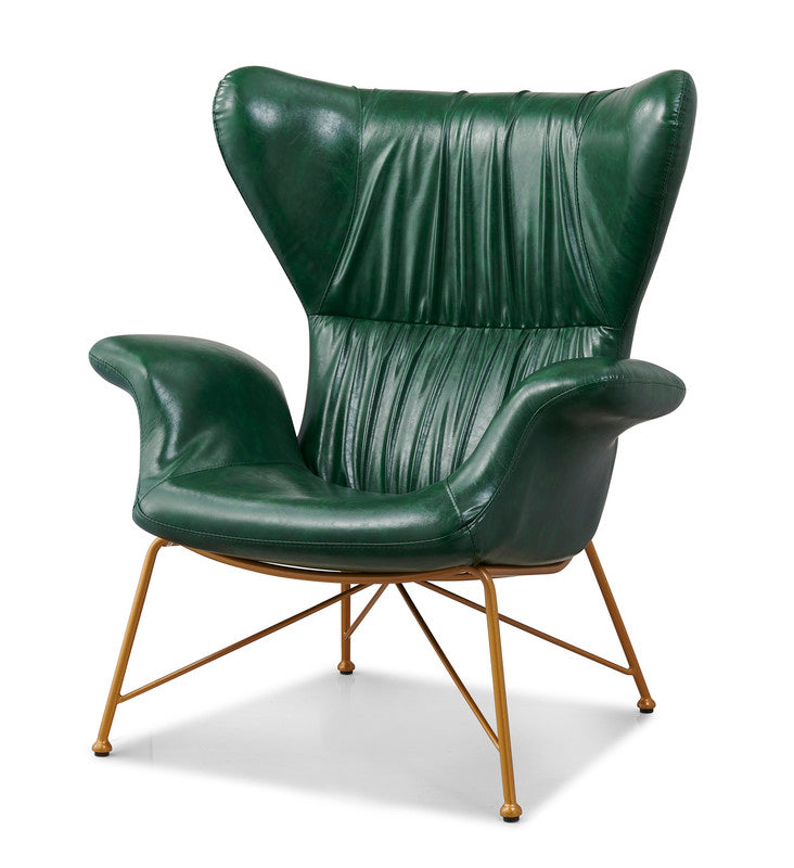 Vintage Butterfly Armchair with Gold Steel Legs Green - Cosy Abode