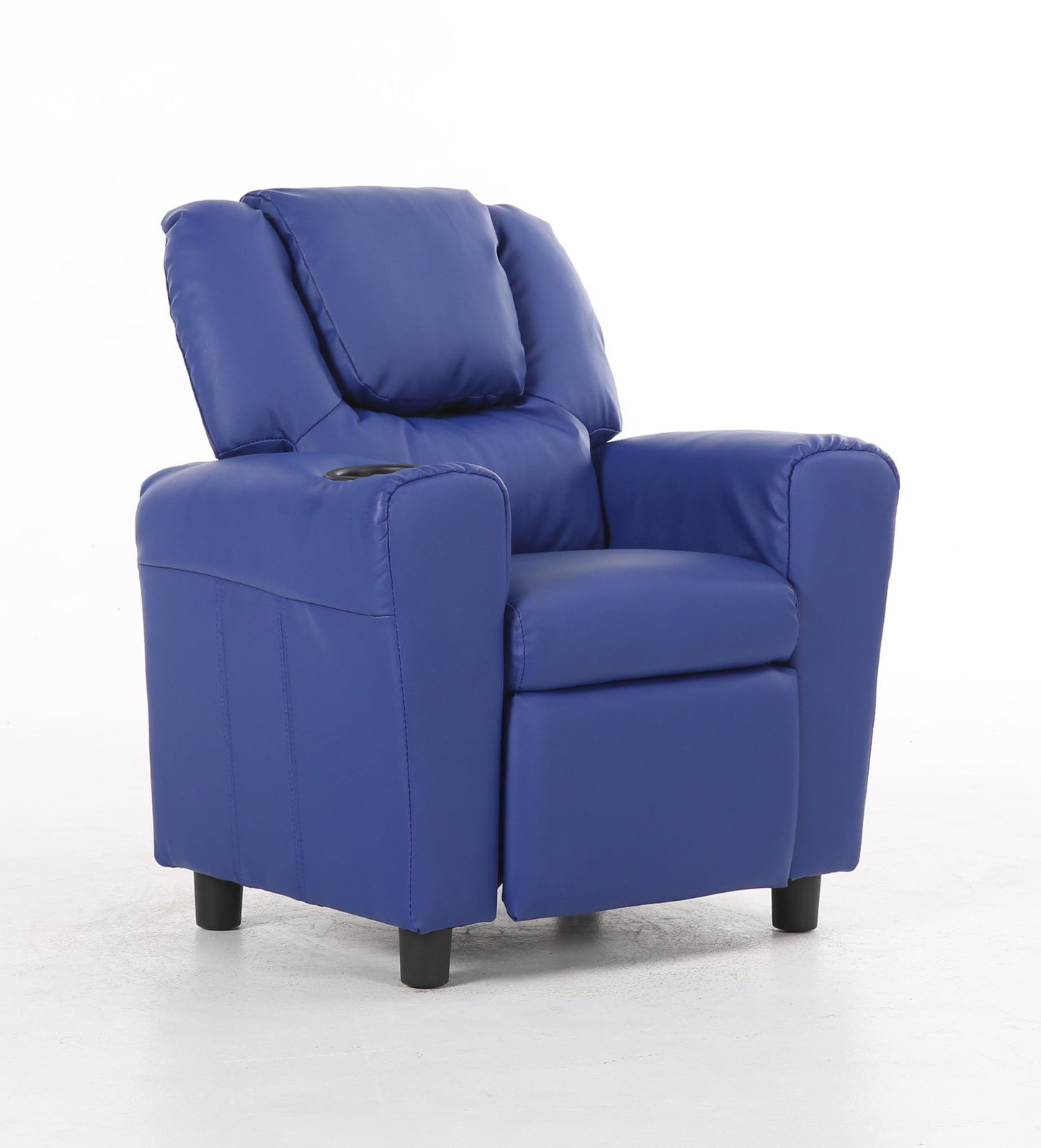 Oliver Kids Recliner Chair Sofa Children Lounge Couch PU Armchair - Blue - Cosy Abode