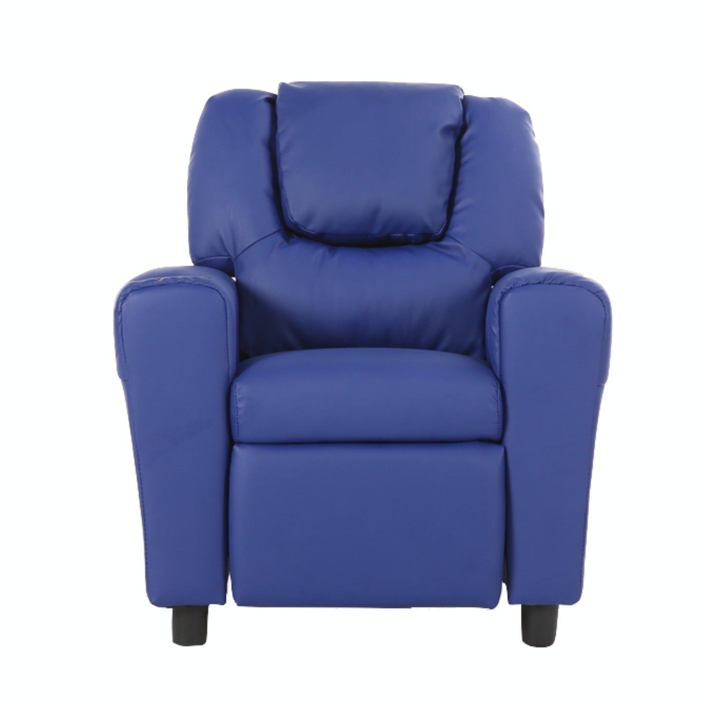 Set of 4 Oliver Kids Recliner Chair Sofa Children Lounge Couch PU Armchair Blue - Cosy Abode