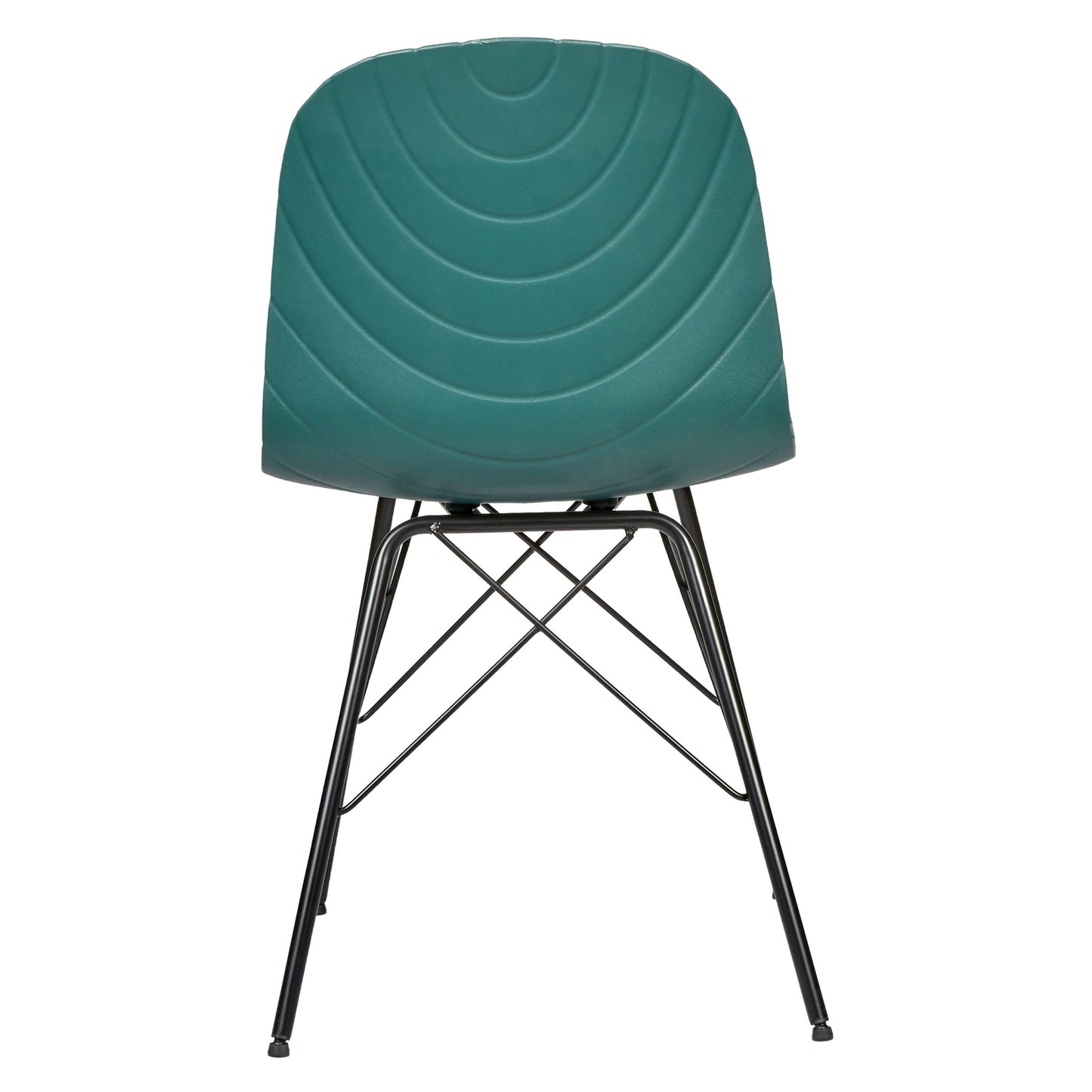 Set of 4 Modern Republica Dining Chair Office Furniture Seat Scandi Dark Green - Cosy Abode