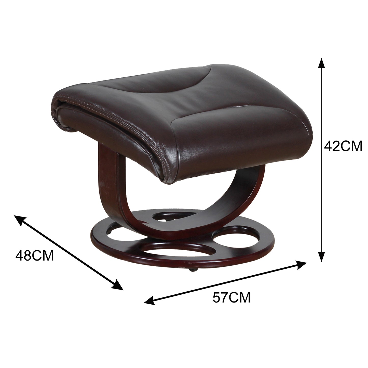 Julio Faux Leather Premium Reclining Lounge Arm Chair w/ Ottoman Swivel Sofa - Cosy Abode