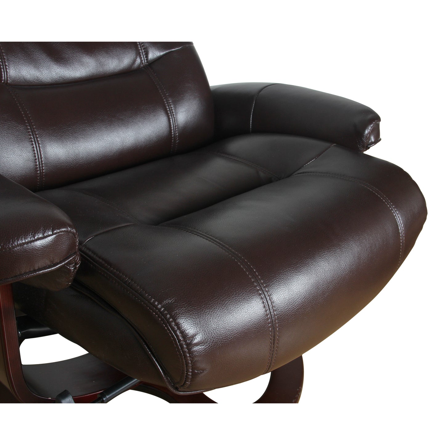Julio Faux Leather Premium Reclining Lounge Arm Chair w/ Ottoman Swivel Sofa - Cosy Abode