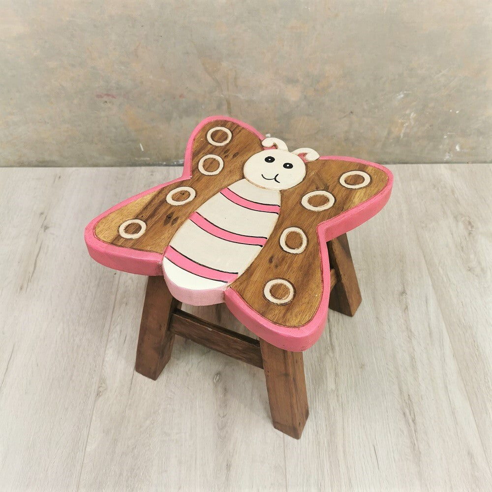 Kids Wooden Stool Butterfly - Cosy Abode