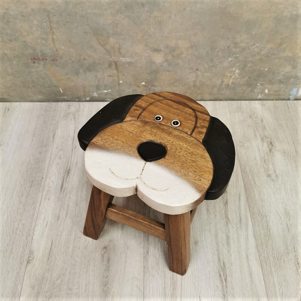 Kids Wooden Stools Dog - Cosy Abode