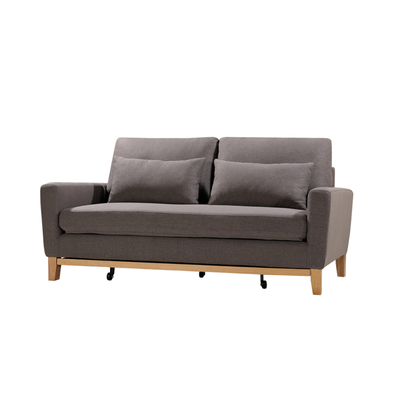SHASA 2 Seater Pull-out Sofa bed Grey taupe - Cosy Abode