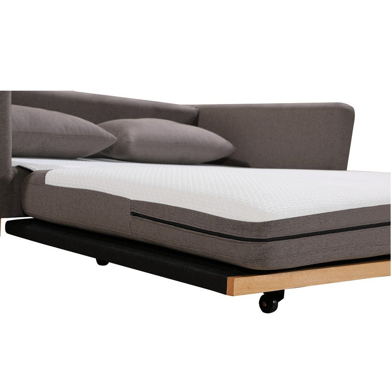 SHASA 2 Seater Pull-out Sofa bed Grey taupe - Cosy Abode