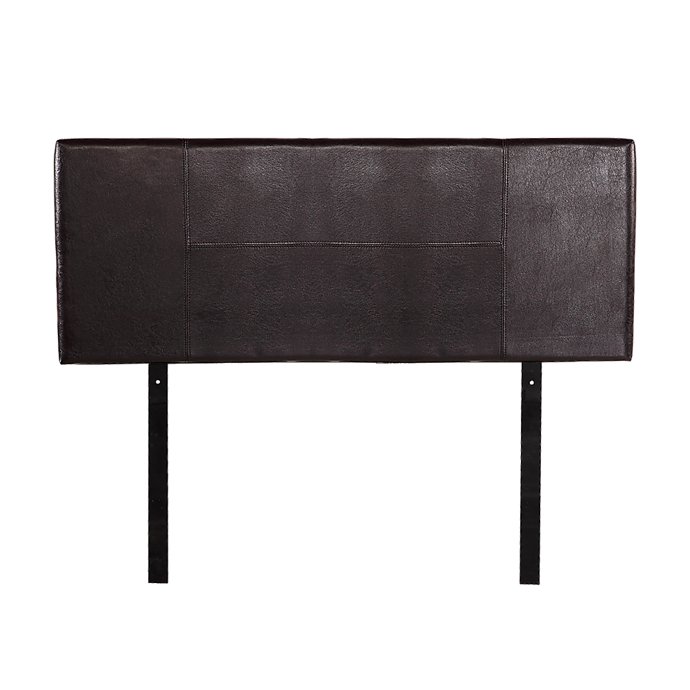PU Leather Double Bed Headboard Bedhead - Brown - Cosy Abode