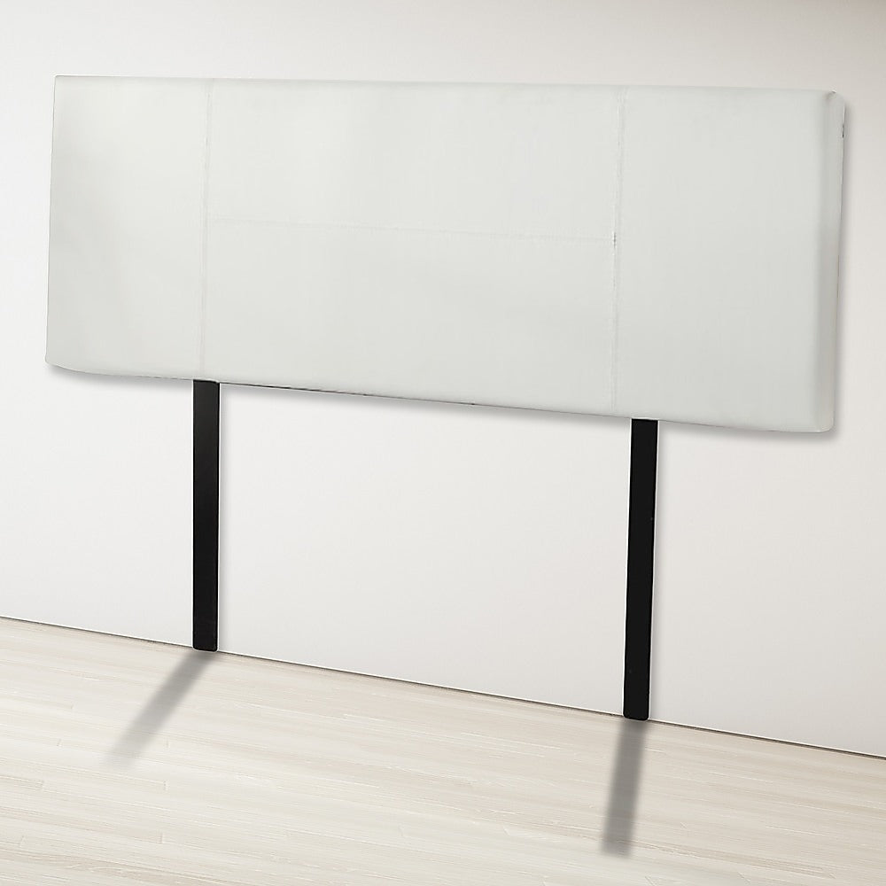 PU Leather Double Bed Headboard Bedhead - White - Cosy Abode