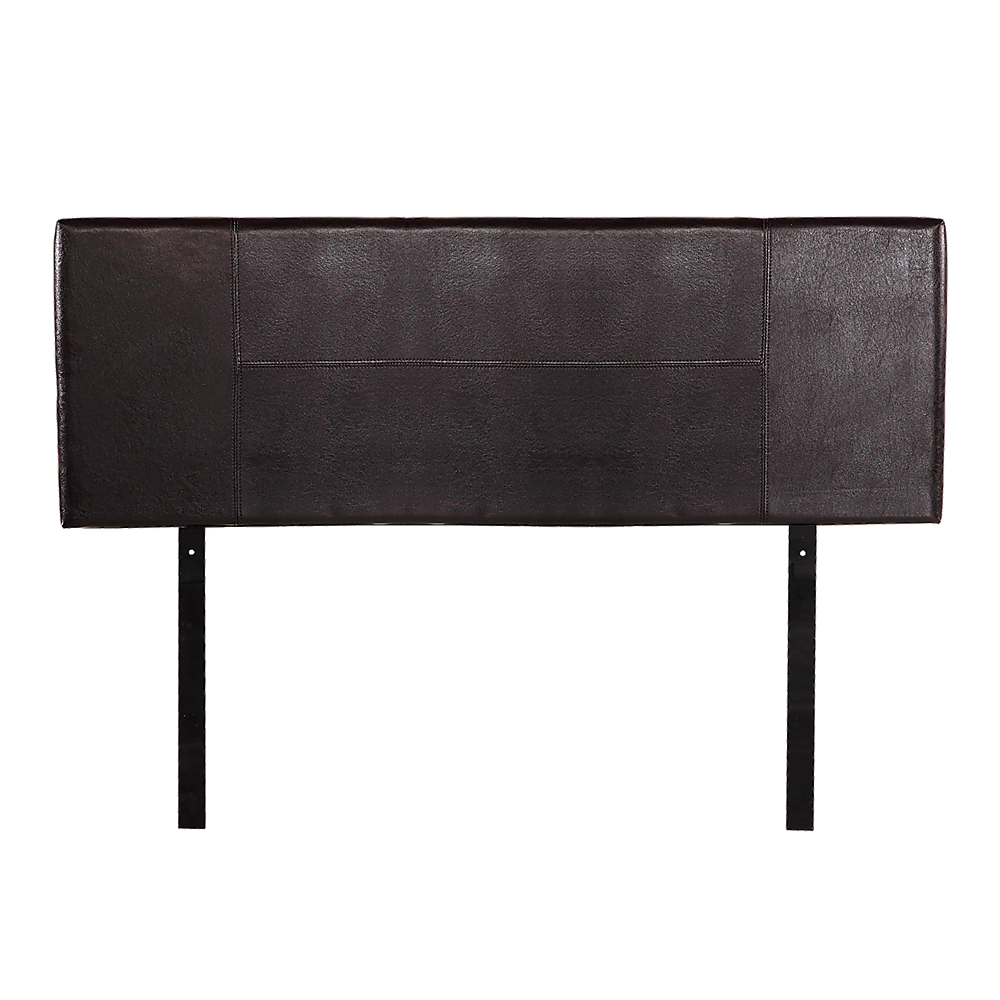 PU Leather Queen Bed Headboard Bedhead - Brown - Cosy Abode