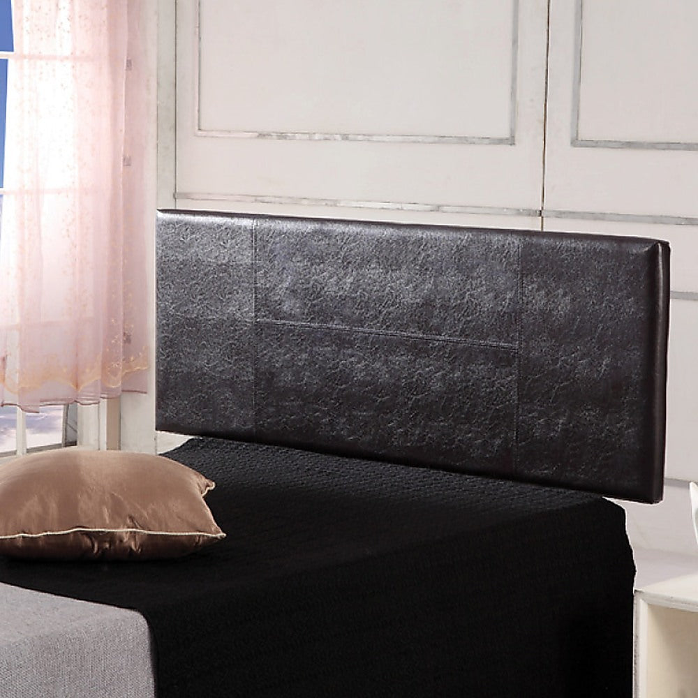 PU Leather Queen Bed Headboard Bedhead - Brown - Cosy Abode