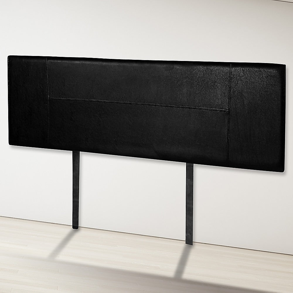 PU Leather King Bed Headboard Bedhead - Black - Cosy Abode