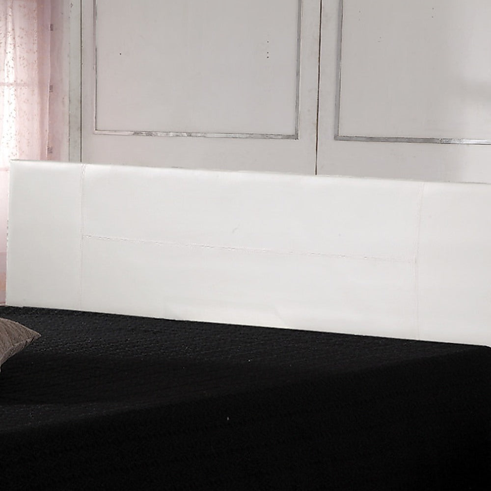 PU Leather King Bed Headboard Bedhead - White - Cosy Abode